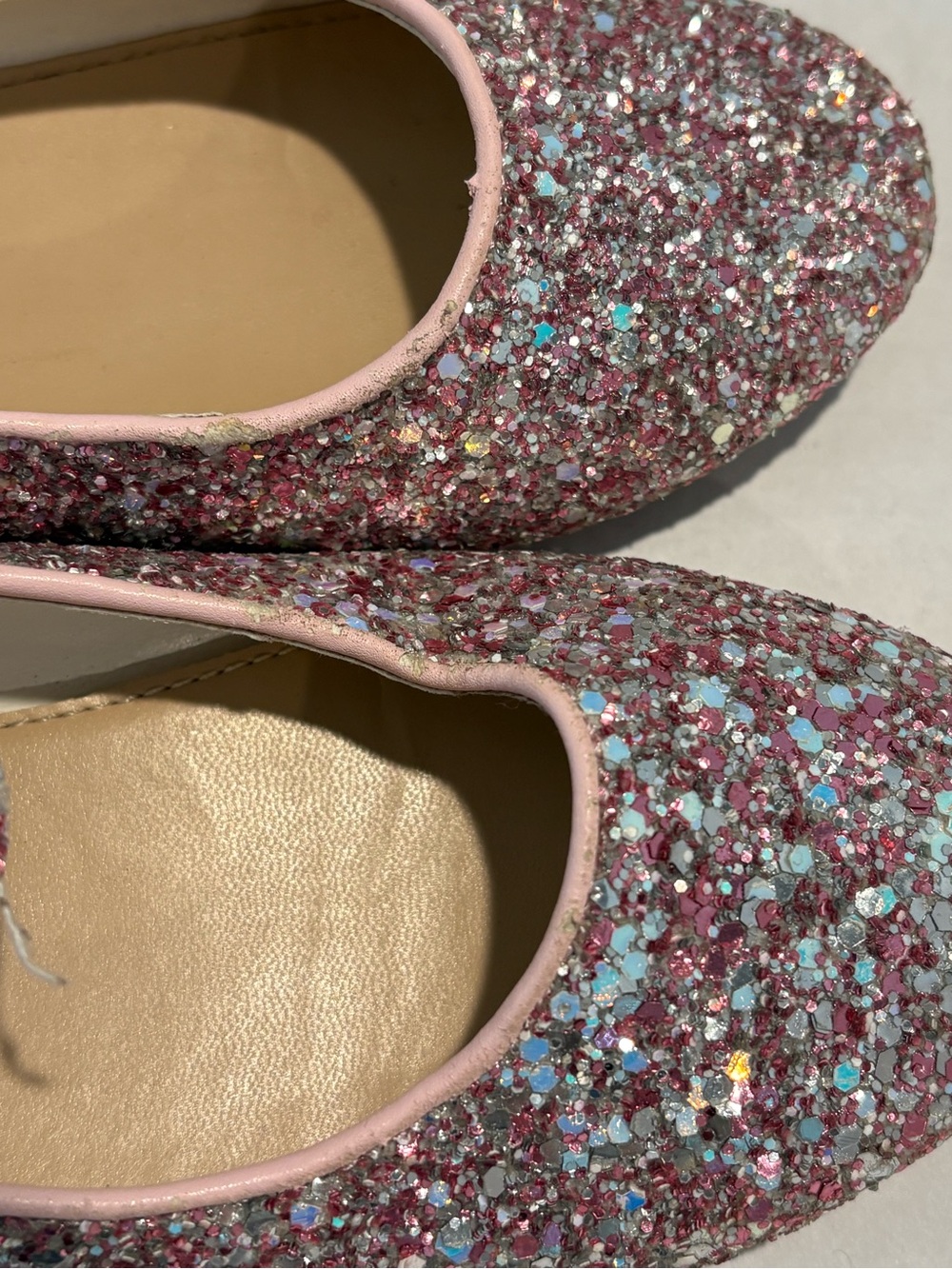 J. Crew Girls Pink Glitter Mary Janes with Buckle Sparkly - Picture 4 of 6